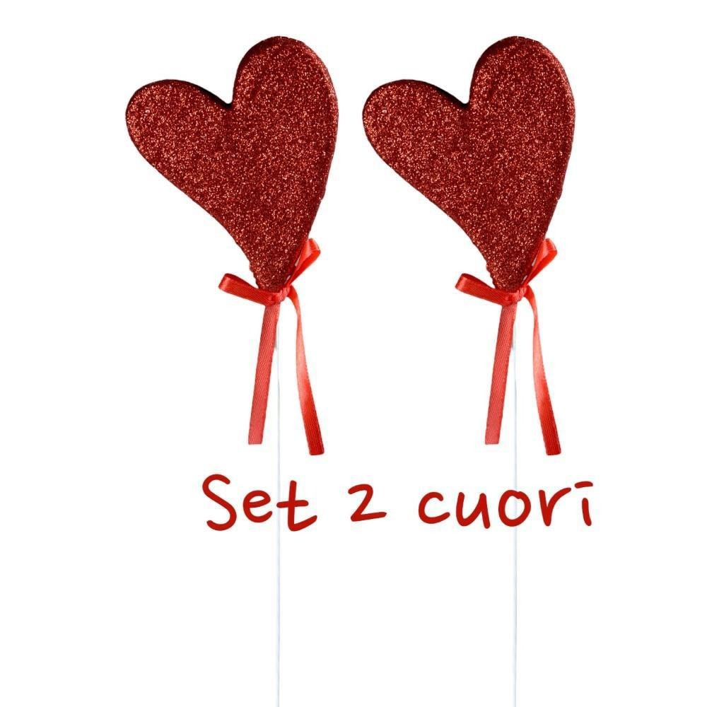 SET 2 CUORI POLY ROSSO
